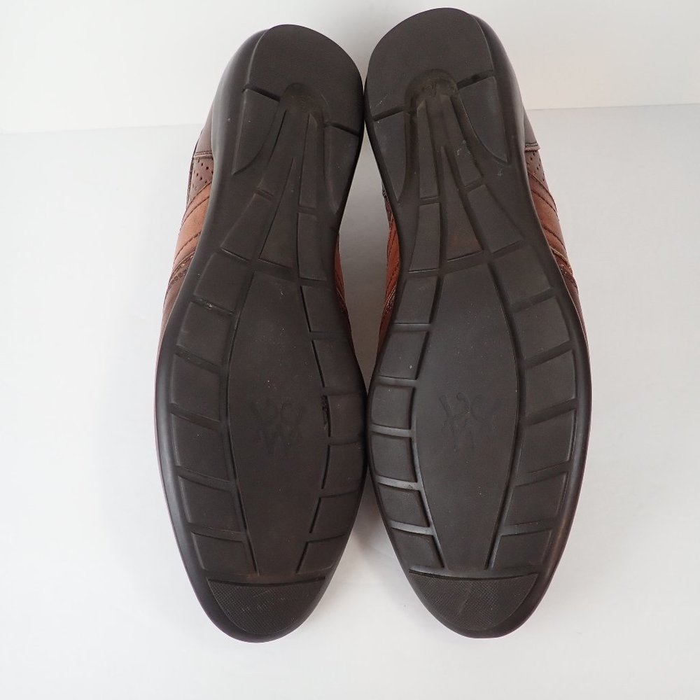Mezlan Dress Sneaker Leather Shoe Mens 9.5 M Brown Perforated Made in Spain - Picture 10 of 13